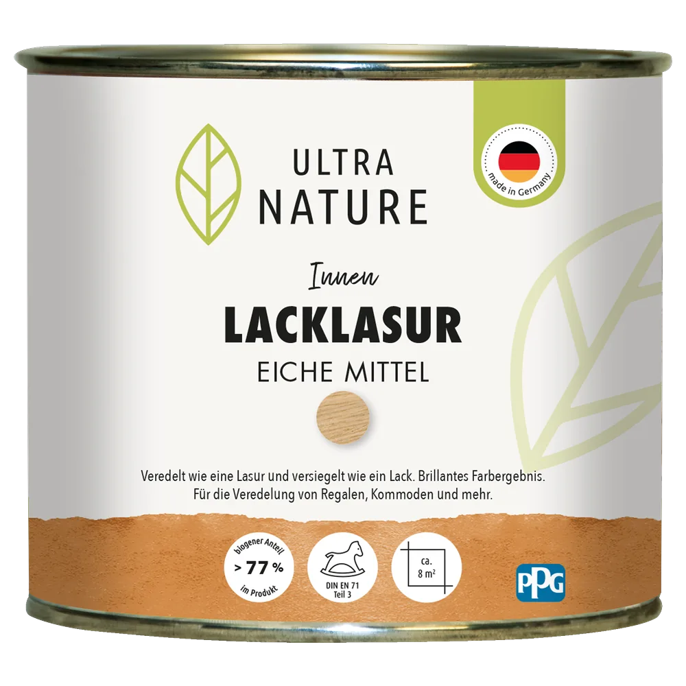 Ultra Nature Lacklasur Eiche Mittel 0,375 l